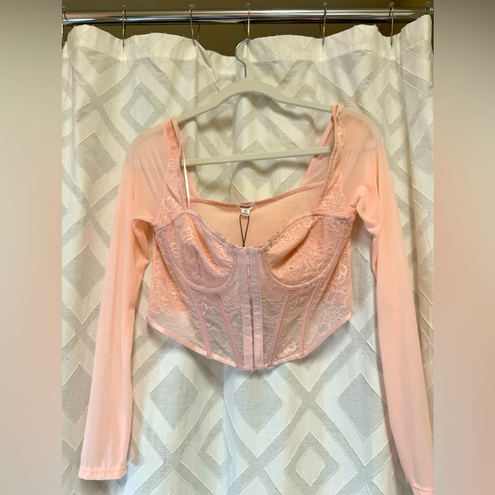 Garage Long Sleeve Corset Top